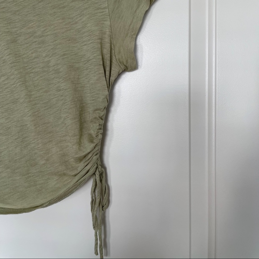 light weight sage green fitted top